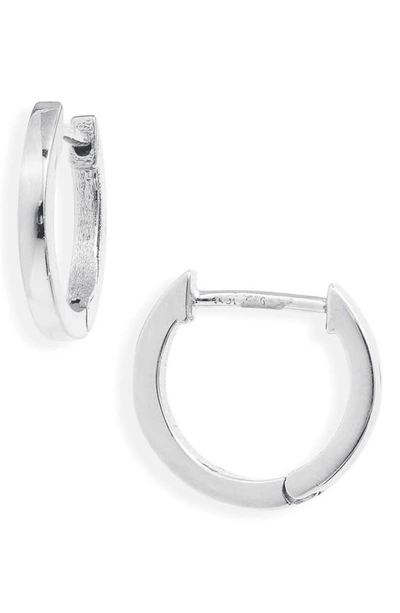 Shop Jennifer Zeuner Grace Huggie Hoop Earrings In Sterling Silver