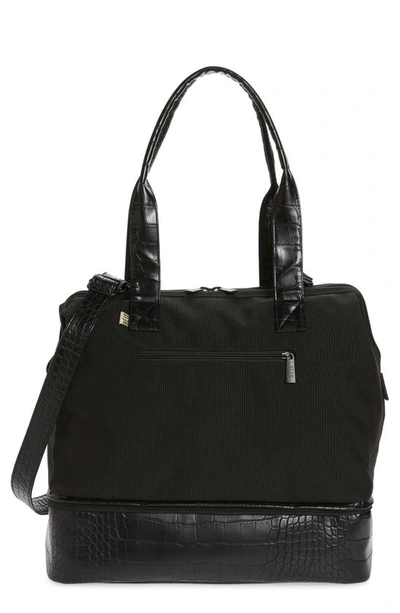 Shop Beis The Mini Weekend Convertible Travel Bag In Black