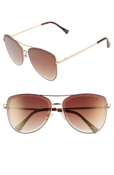 Shop Sam Edelman 53mm Aviator Sunglasses In Gold