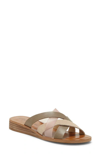 Shop Lucky Brand Hallisa Slide Sandal In Fossilized/ Clear Leather