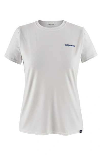 Shop Patagonia Capilene Daily Graphic Tee In Boardshort Logo White