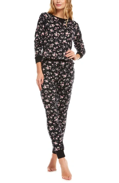 Shop Flora Nikrooz Maddie Hacci Pajamas In Mini Floral-black