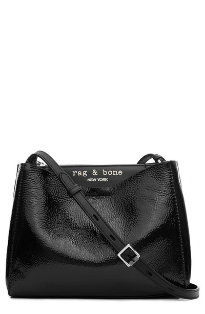 Shop Rag & Bone Passenger Leather Crossbody Bag In Black Patent