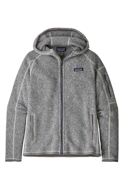 Shop Patagonia Better Sweater Zip Front Fleece Hoodie In Grey