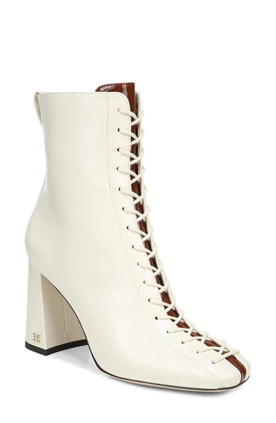 Shop Sam Edelman Carney Lace-up Boot In Modern Ivory/ Copper