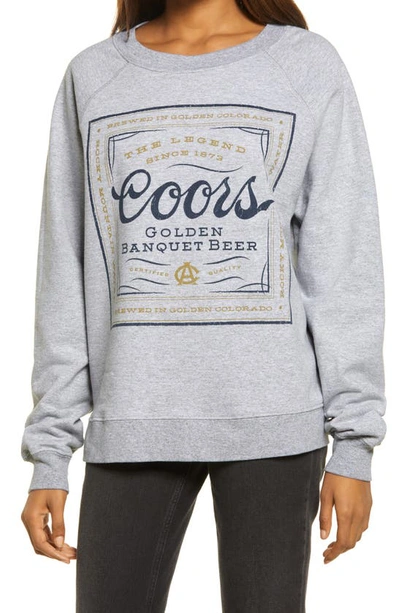 Shop Recycled Karma Coors Crewneck Sweatshirt In Heather Grey
