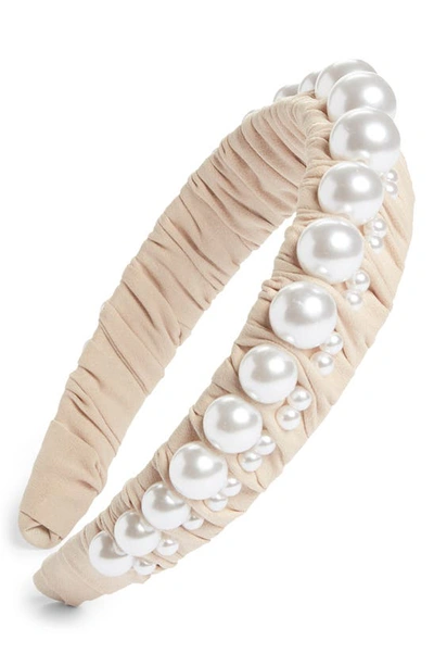Shop 8 Other Reasons Hackney Imitation Pearl Headband In Ivory