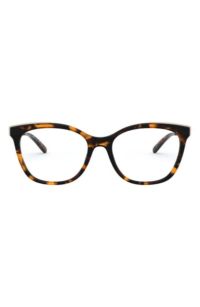 Shop Michael Kors 54mm Square Optical Glasses In Dark Tort