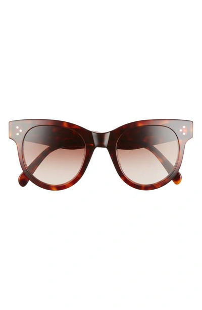 Shop Celine 54mm Gradient Square Sunglasses In Dark Havana/ Rose