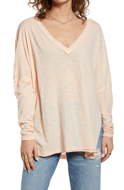 Shop Free People On My Mind V-neck Shirt In Crushed