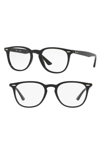 Ray Ban 52mm Optical Glasses In Shiny Black
