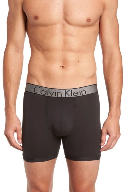 Shop Calvin Klein Customized Stretch Boxer Briefs In Black