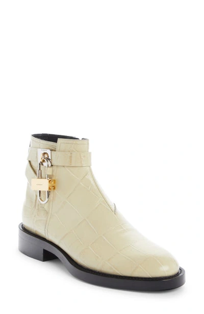 Shop Givenchy Lock Boot In Off White