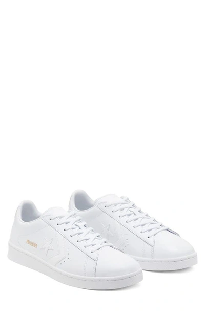 Shop Converse Pro Low Top Leather Sneaker In White/ White/ White