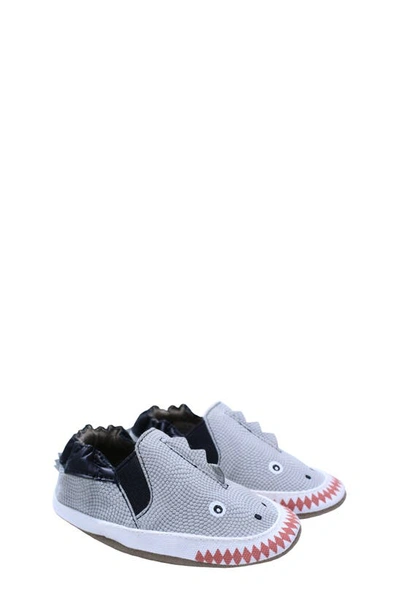Robeezr Dino Dan Crib Shoe In Grey