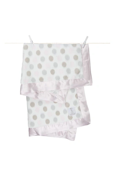 Shop Little Giraffe Luxe Dot Blanket In Pink