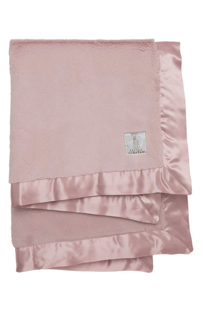Little Giraffe Satin Trim Blanket In Dusty Pink
