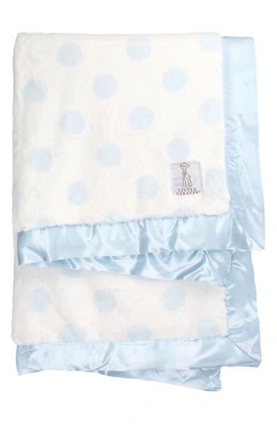 Shop Little Giraffe Luxe™ Dream Dot Faux Fur Baby Blanket In Blue