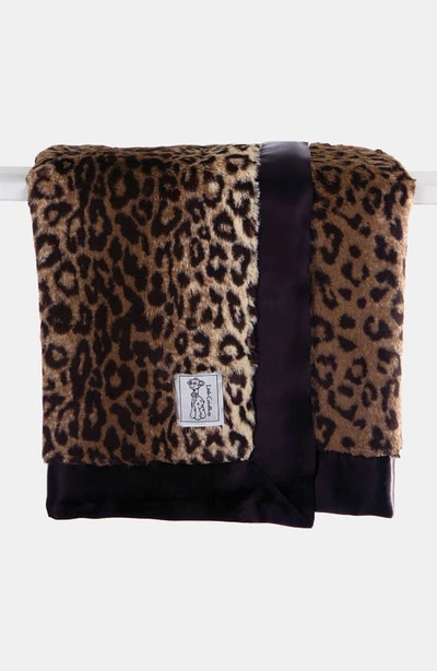 Shop Little Giraffe Leopard Print Blanket In Espresso