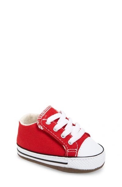 Shop Converse Chuck Taylor® All Star® Cribster Canvas Crib Shoe In University Red/ Natural Ivory