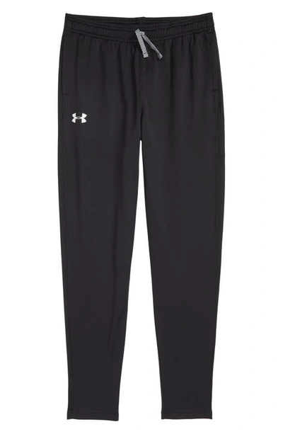 Shop Under Armour Brawler Tapered Sweatpants In Black/ White