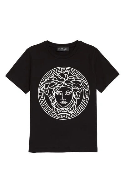 Shop Versace Medusa Logo Graphic Tee In Black