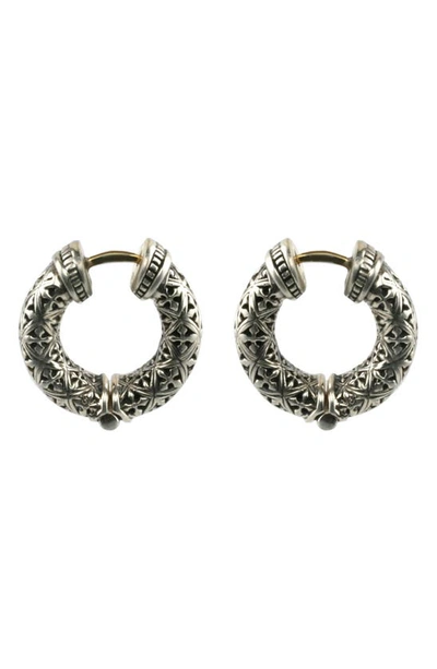 Shop Konstantino Classics Hoop Earrings In Silver