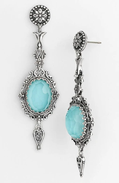 Shop Konstantino 'aegean' Drop Earrings In Silver/ Turquoise
