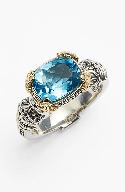 Shop Konstantino Hermione Stone Ring In Silver/ Blue Topaz