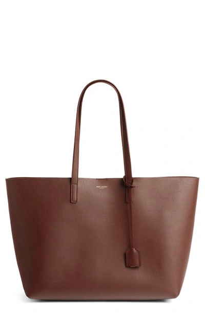 Shop Saint Laurent Shopping Leather Tote In Brandy Old