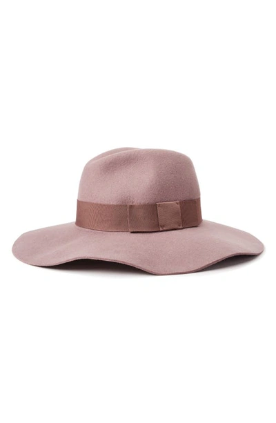 Shop Brixton 'piper' Floppy Wool Hat In Mauve