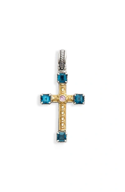 Shop Konstantino Kleos London Blue Topaz Cross Pendant