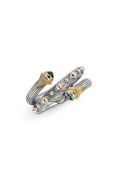 Shop Konstantino Delos Wrap Ring In Silver/ Gold