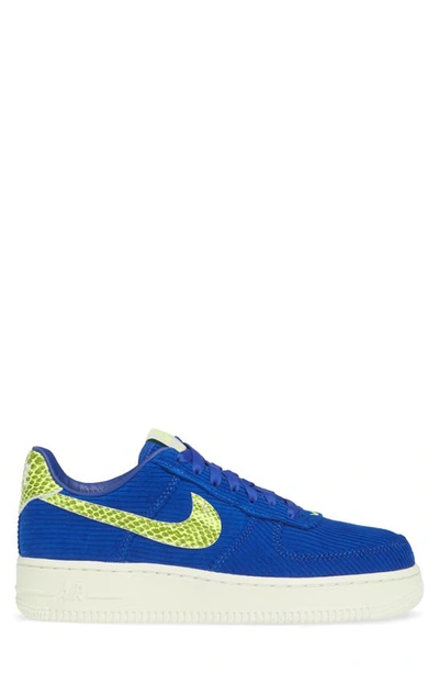 Shop Nike X Olivia Kim Air Force 1 '07 Corduroy Sneaker In Hyper Blue/ Volt Sail