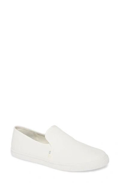 Shop Toms Clemente Slip-on Sneaker In White Canvas