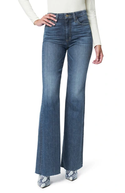 Shop Joe's Flawless The Molly High Waist Cut Hem Flare Jeans In Fennel