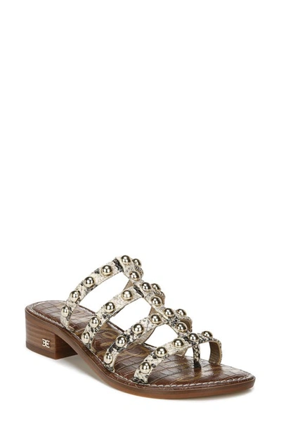 Shop Sam Edelman Juniper Studded Gladiator Slide Sandal In Beach Leather