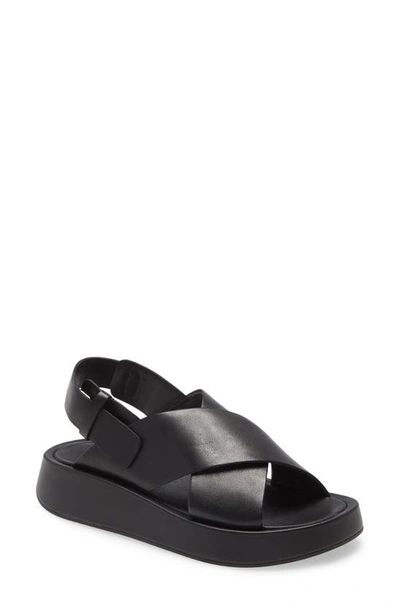 Shop Ash Verdi Slingback Sandal In Black Leather