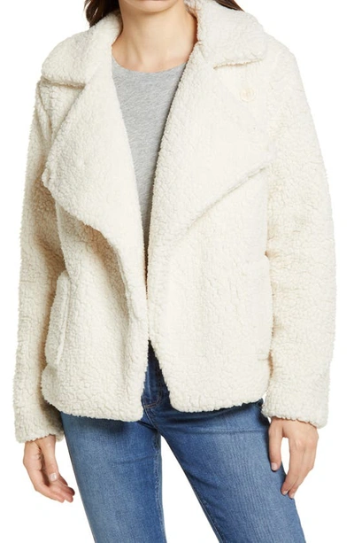 Shop Bb Dakota Faux Fur Jacket In Ivory