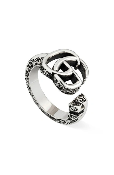 Shop Gucci Gg Ring In Silver