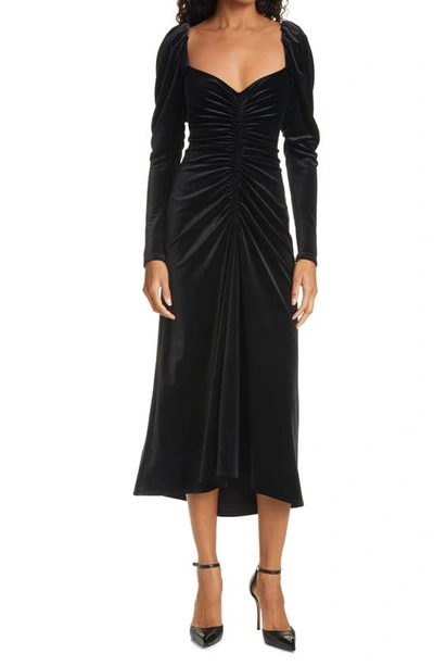 Shop A.l.c Chamberlin Long Sleeve Dress In Black