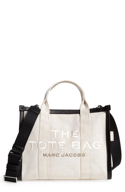 Shop The Marc Jacobs The Medium Canvas Tote Bag In Natural