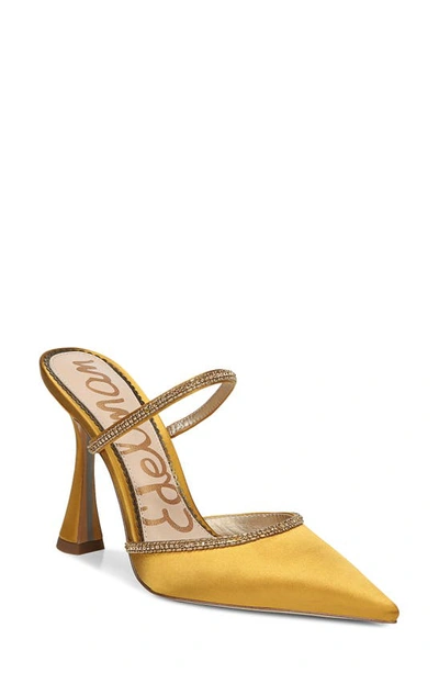 Shop Sam Edelman Embellished Mule In Golden Yellow