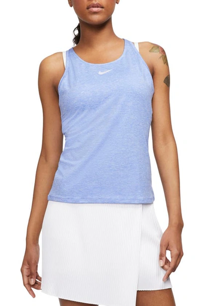 Shop Nike Court Dry Elevated Essential Tank In Rylpls/white