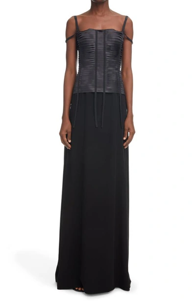 Givenchy Ribbon-effect Bustier Evening Dress In Black | ModeSens