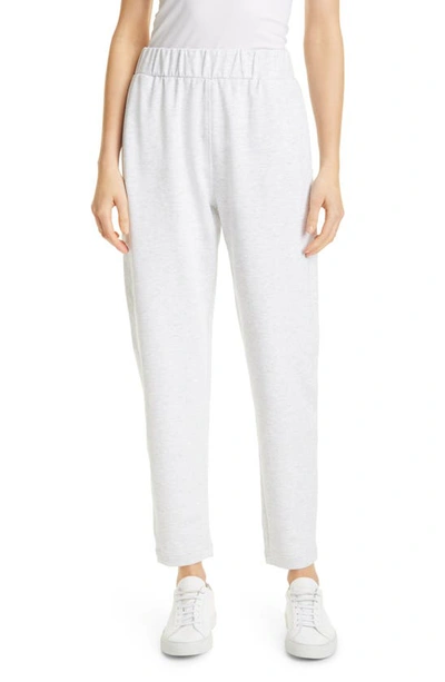 Shop Max Mara Cotton Jersey Sweatpants In Light Grey