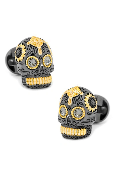 Shop Cufflinks, Inc Skull Cuff Links In Black