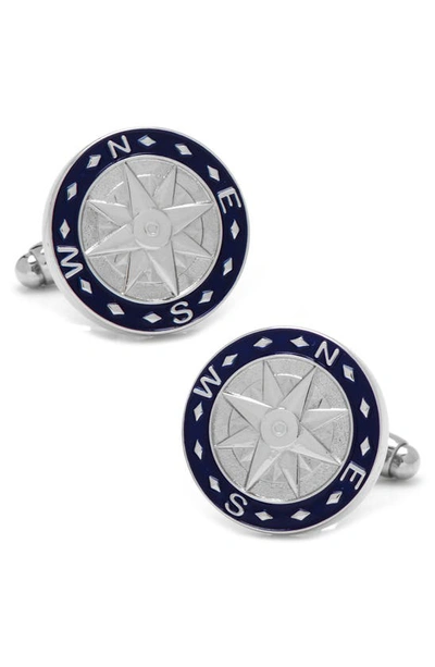 Shop Cufflinks, Inc Compass Cuff Links In Blue