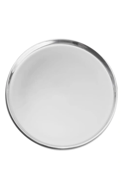 Shop Nambe Classic Round Tray In Metallic Silver