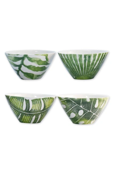 Shop Vietri Into The Jungle Set Of 4 Cereal Bowls In Green